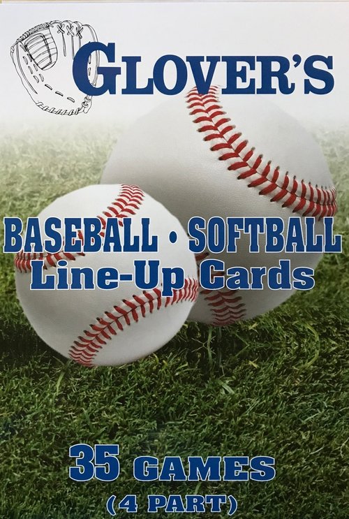 Glover's Scorebooks Baseball/Softball Line-Up Cards, Large (5.5X 8.5, 4 Part)