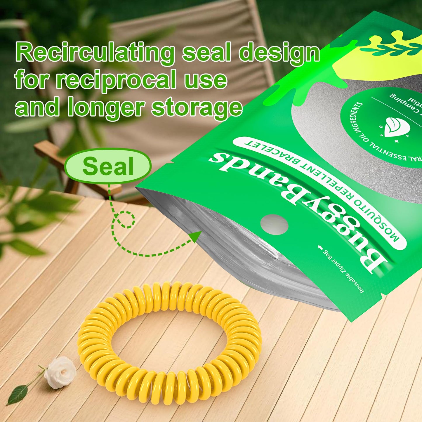 BuggyBands 24 Pack Mosquito Repellent Bracelets for Kids & Adults, Individually Wrapped Repellent Wristbands, DEET Free, Natural and Waterproof Band