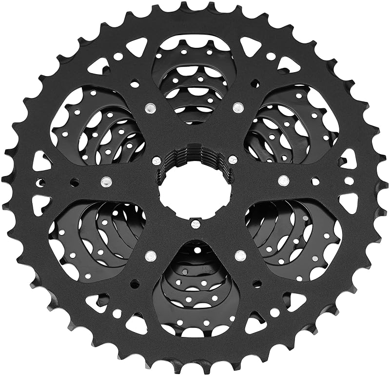 9-Speed 11-42t MicroSHIFT ADVENT Cassette - Black ED Coated Alloy Large Cog