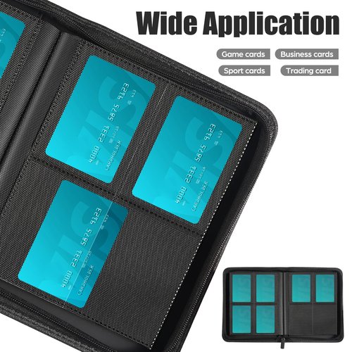 Trading Card Binder with Sleeves, Card Binder Collect Holder Album, Holds Up to 288 Cards with 36 Sturdy Page, Carrying Case Binder Album, Book Folder Storage Organizer