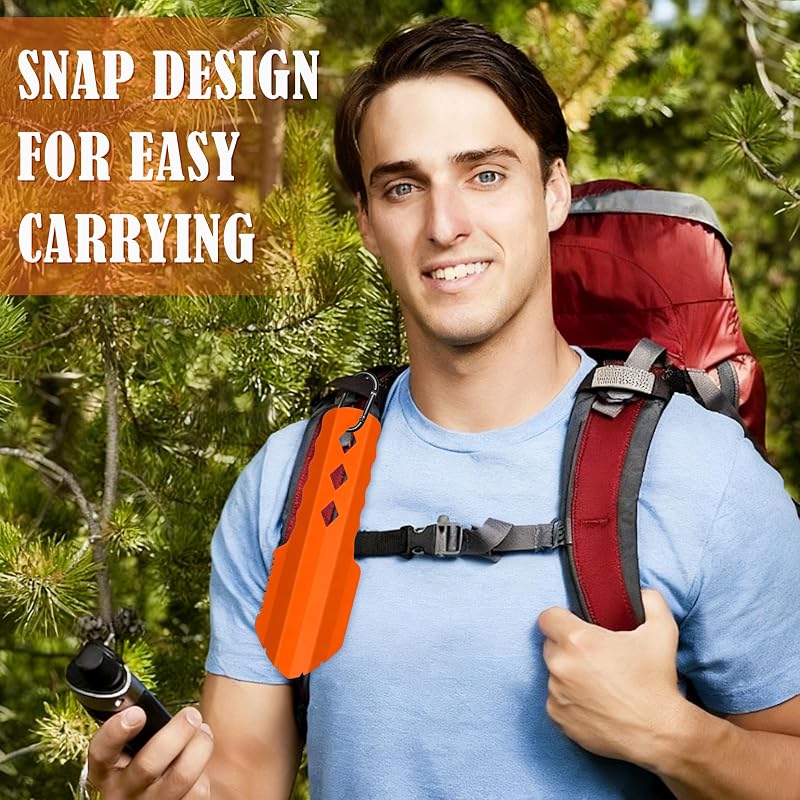 3-in-1 Ultralight Backpacking Trowel Set - Aluminum Shovel & Potty Tool, Ergonomic Handle, Orange/Black (Variation: OrangeBlack+size2)