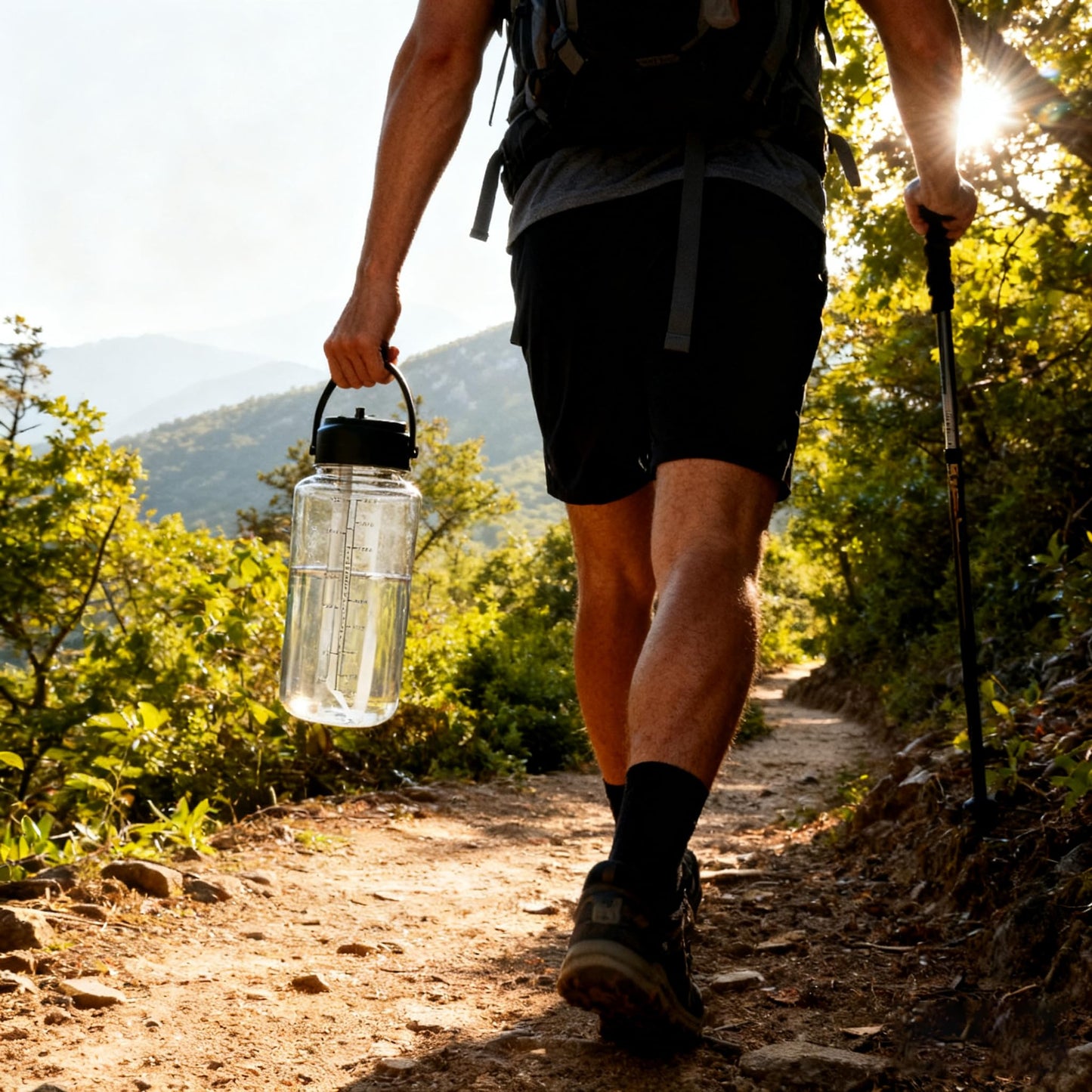 OLDLEY 32oz Water Bottle with Straw,Leakproof Tritan Clear Bottle with Marked Bottle and Carry Handle, BPA-Free Wide Mouth Reusable Sports Water Bottle for Gym,Hiking, Camping, Travel, Workout,Clear