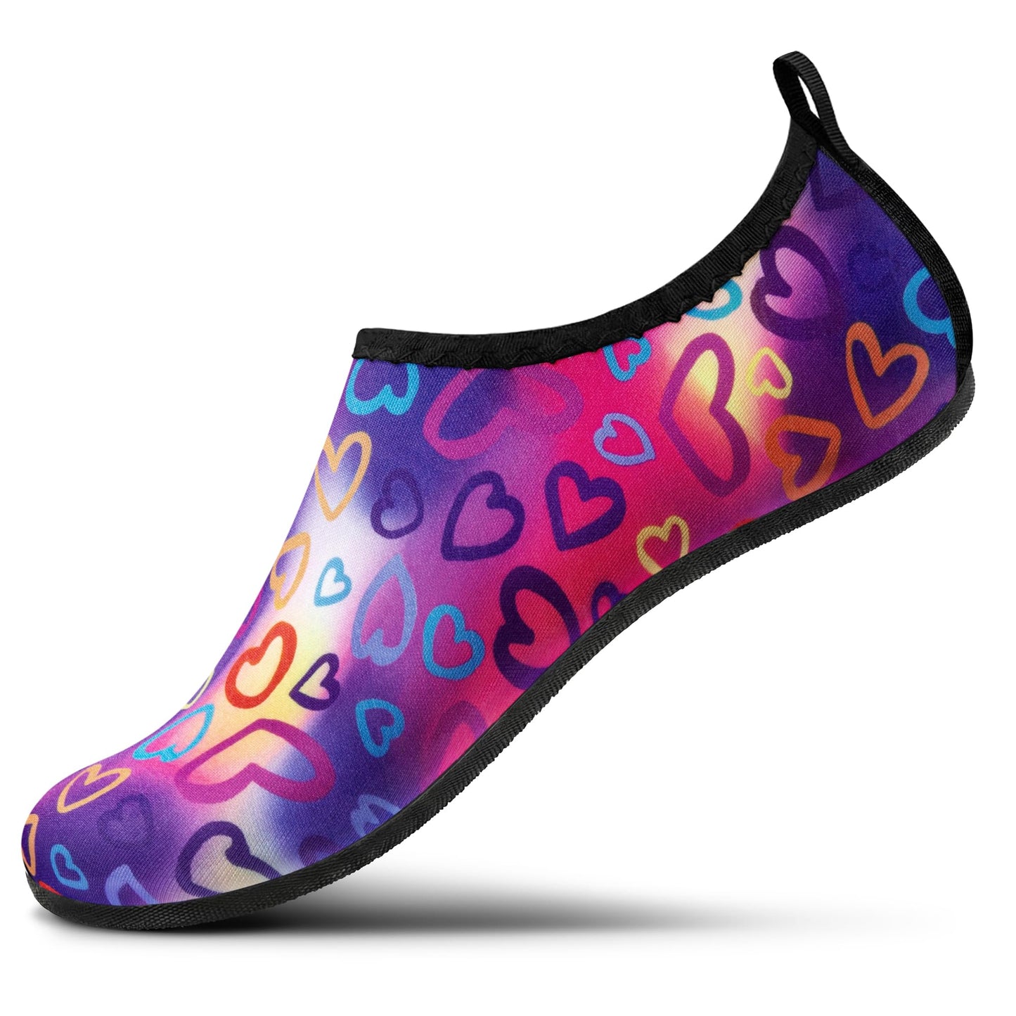 SEEKWAY Water Shoes Women Men Adult Quick-Dry Aqua Socks Barefoot Non Slip for Beach Swim River Pool Lake surf Black Size SK002