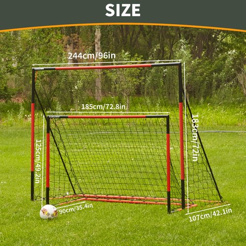 KAIHAOWIN Soccer Goal Net, Backyard Soccer Goal, Suitable for Multiple Ages, 8'x6 for Park, Beach, Backyard, Trainning