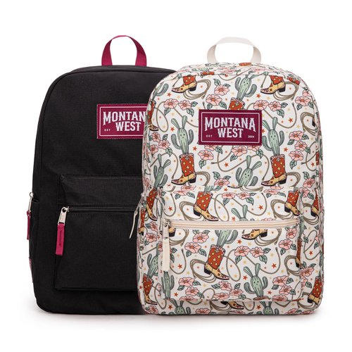 Montana West 2 Pcs Everyday Backpacks for Women Men Lightweight College Bookbag Casual Daypack Backpack for Commute & Travel
