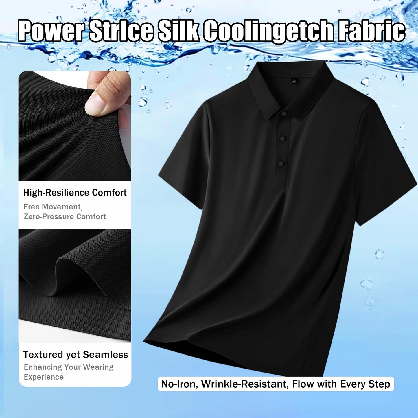 Polo Shirts for Men: Quick Dry Moisture Wicking High Elasticity Convenient Slim Fit Polo Runs Small Green