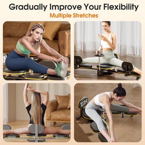 TDH Leg Stretcher, Split Machine for Fexibility & Splits Training, Adjustable Stretching Equipment for Home Gym, Soft Padding for Yoga & Dance