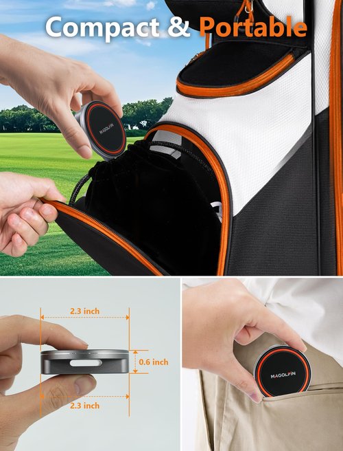 Aluminum Alloy Magnetic Golf Cart Phone Mount with N52 Magnets, Golf Accessories Compatible with MagSafe iPhone 16 Pro Max Plus 15 14 13 12 Mini Fits EZGO Yamaha Club Car Icon, Coolest Golf Gift