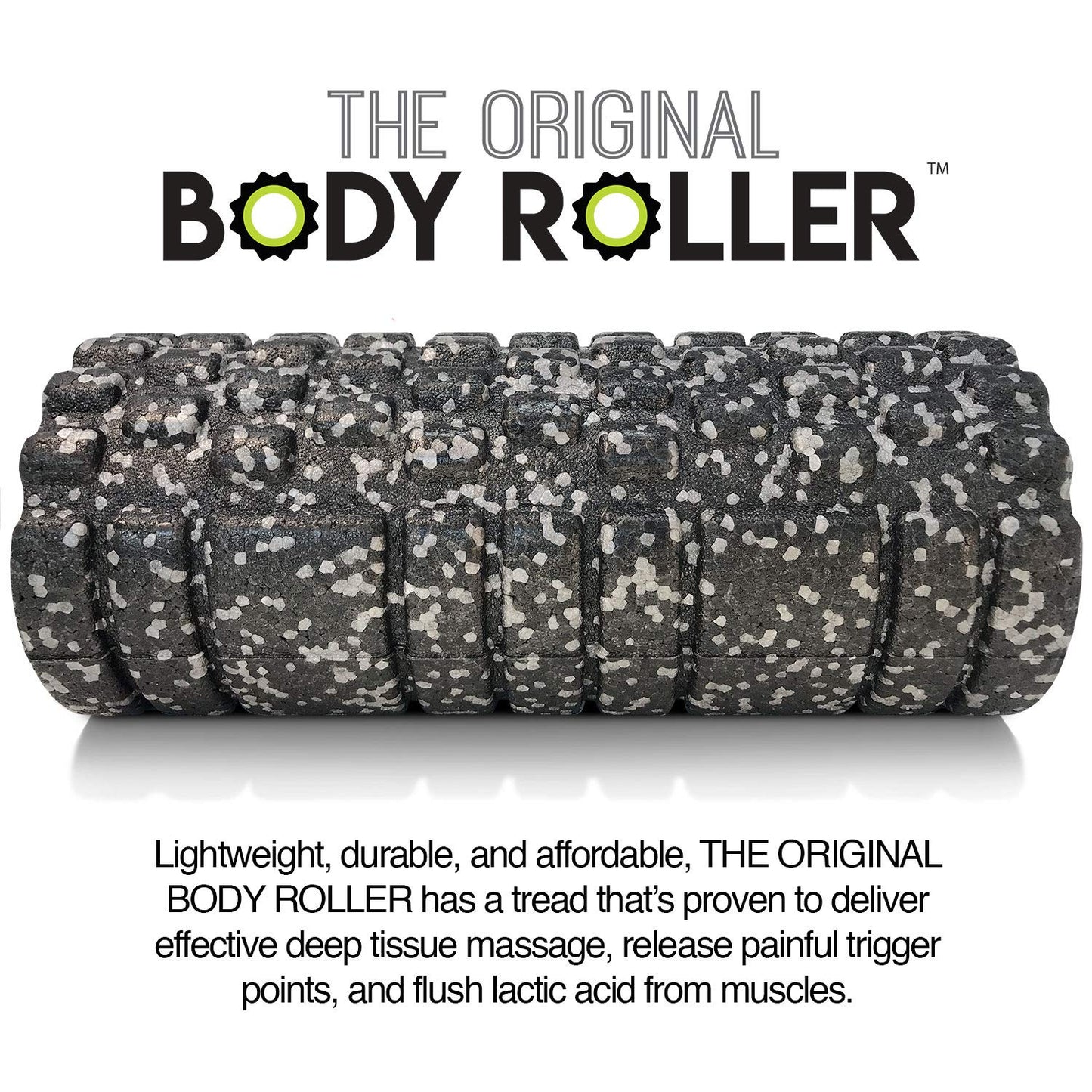 The Original Body Roller - High Density Foam Roller Massager for Deep Tissue Massage of the Back and Leg Muscles - Self Myofascial Release of Painful Trigger Point Muscle Adhesions - 13" Multi