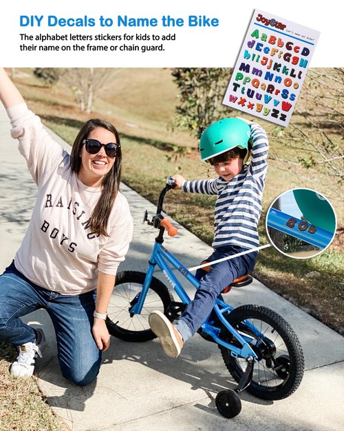 JOYSTAR 14 Inch Kids Bike for 3 4 5 Years Boys Girls Gifts Children Bicycle with Training Wheels Coater Brake BMX Style Blue