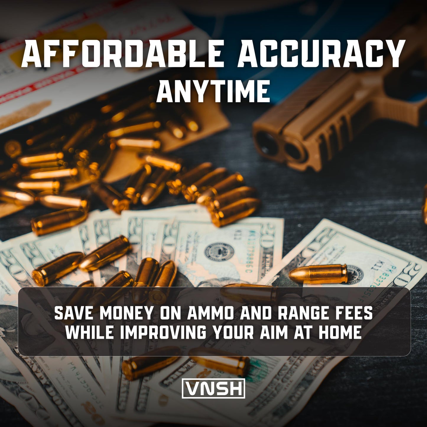 VNSH - Laser Strike Training System | Dry Fire Laser Training | Laser Training Cartridge | High Accuracy | Most Professional | 5 Yards to 100 Yards Range | Caliber Compatibility (.380 ACP)