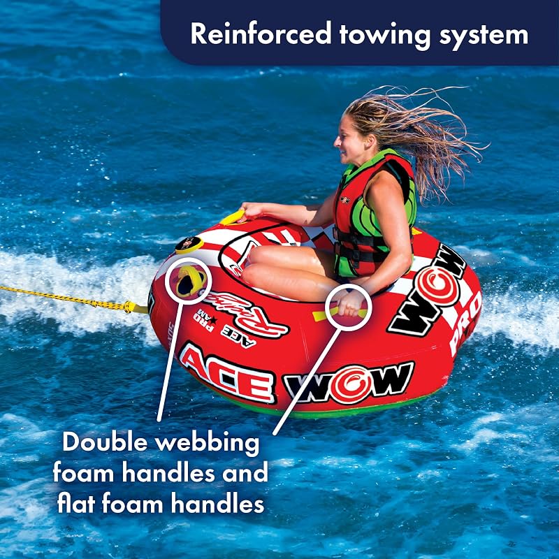 Ace Racing Boat Tube 1 Person Inflatable Towable - WOW Sports, Outdoor Variation