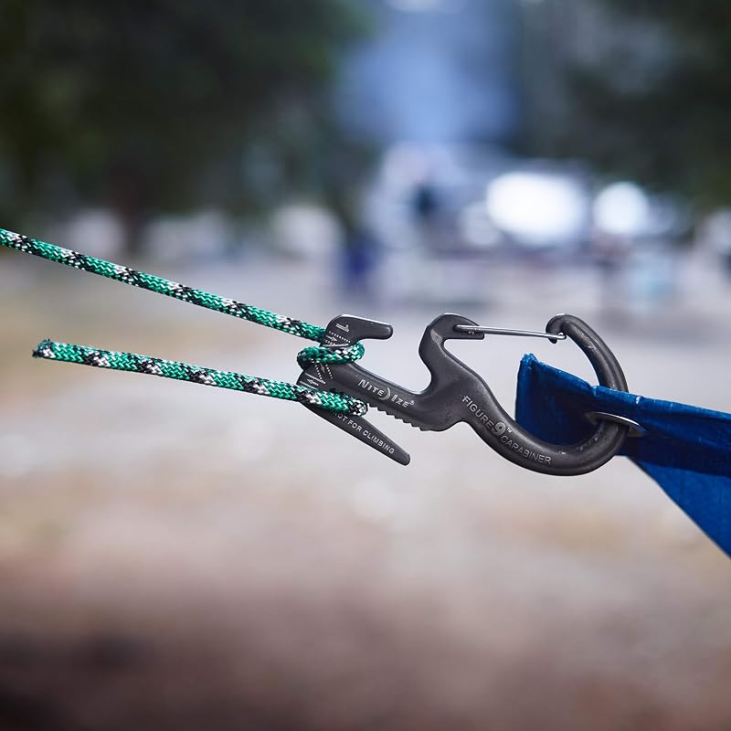 Nite Ize Figure 9 Carabiner Rope Tightener – Large Aluminum Rope Locking Mechanism, 3-9mm Fits, 150lb