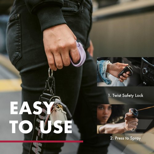 SABRE Pepper Spray with Quick Grip, Finger Loop, Keychain Attachment, Made in USA