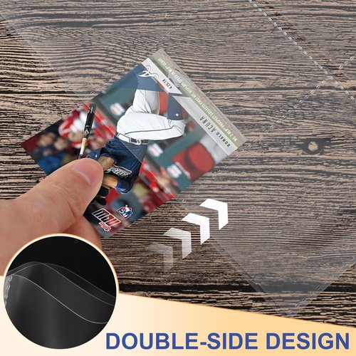 REGUICORP 50 Pack Card Sleeves Binder Sheets, 9 Pocket Trading Card Binder Sleeves for 3 Ring Binder, Baseball Cards Sleeves Holds 900 Cards Fit for Baseball, Football, Game, Kpop Cards