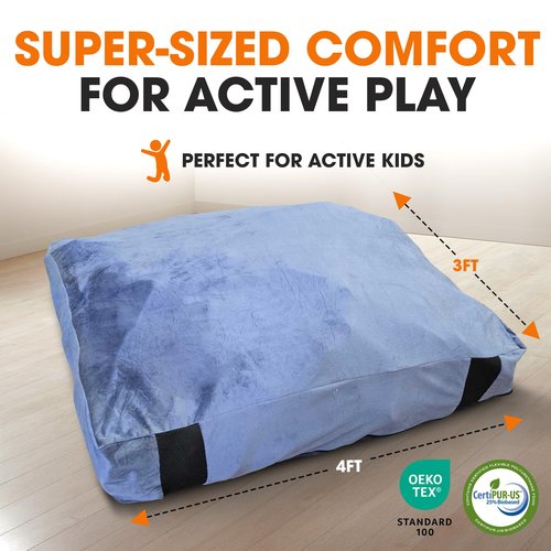 Cheer Collection Crash Pad - Crash Pads for Kids Sensory with Washable Cover - Sensory Room Must Haves - Crash Mat (3' x 4' FT)