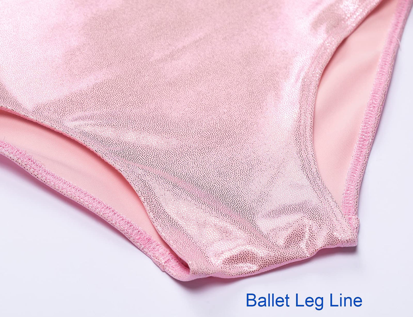 Domusgo Gymnastics Leotards for Girls 4t 5t Pink Sparkly One Piece Tumbling Outfits
