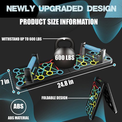 Push Up Board - Premium At Home Workout Equipment, Ideal Calisthenics Equipment, Versatile Fitness Equipment for Strength Training and Muscle Building