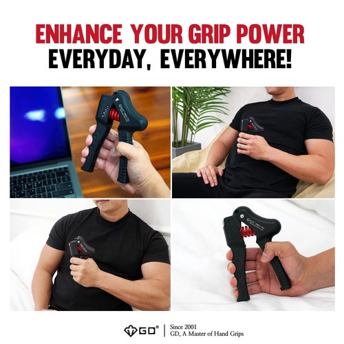 GD Pro-70 Hand Grip Strengthener(55~154 lbs) Adjustable Grip Strength Trainer Wrist and Forearm Training Equipment Hand gripper for Muscle Building and Injury Recovery