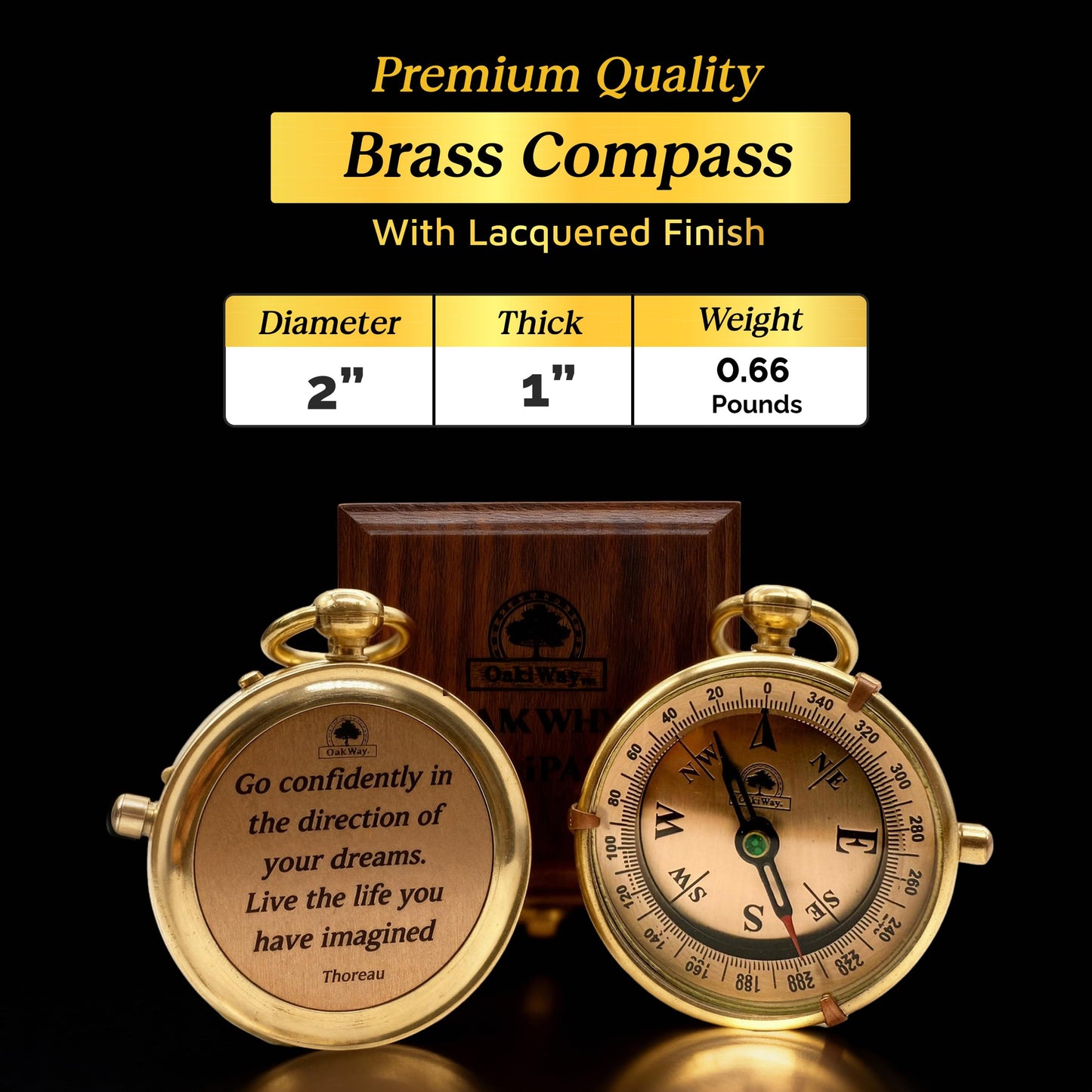 The Dream Chaser Compass - Go Confidently -2026 Unique Graduation Gifts for Him, College, High School, Cool Birthday Gift Idea for Son, Boys, Motivational Greeting Card Included