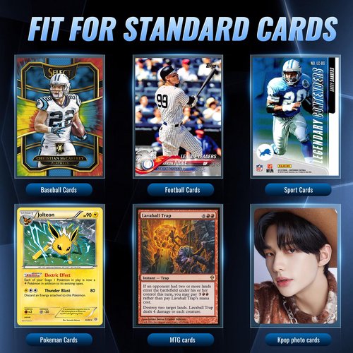 600 Counts Card Sleeves, Penny Sleeves for Trading Cards, Baseball Card Sleeve, Clear Trading Card Sleeve, Soft Plastic Card Protector Sleeve for Sports, Football, Game Cards, MTG