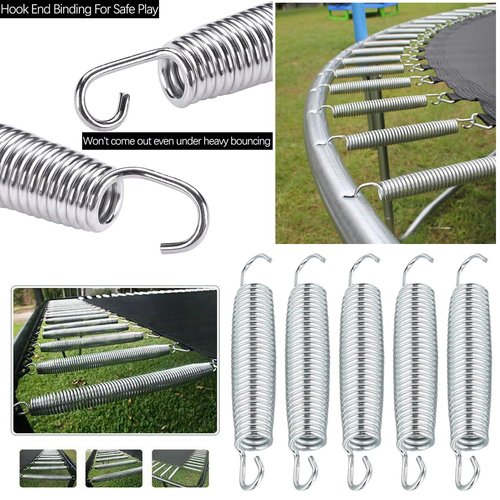 SquEqu 6 Pack Trampoline Springs Replacement 5.5 Inch Heavy Duty Stainless Steel Fitness Rebounder Extension Spring for Outdoor Trampolines Recreational Indoor Exercise Trampoline Mini Trampoline