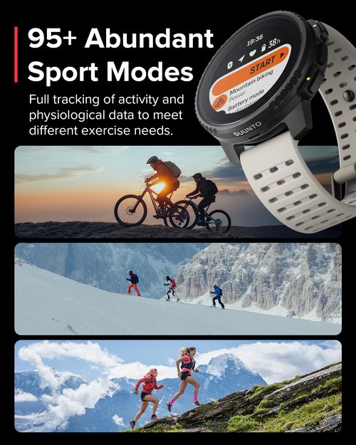 SUUNTO Vertical GPS Sports Watch, Premium Multisports Watch w/1.4 inch Touchscreen & 95+ Training Workout Analysis, Heart Rate & Sleep Tracking, 60-Day Battery Life, Dual-GNSS, Free Offline Maps, Sand