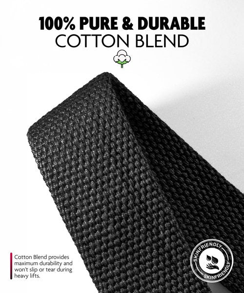 DMoose Lifting Straps, 24-inch (Pair) Wrist Straps for Weightlifting, Deadlift, Powerlifting, Bodybuilding Gym Workout, Neoprene Padded Support Cotton Strap for Max Hand Grip (Black)