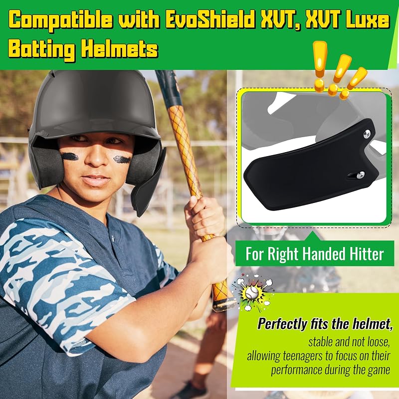 Black Matte Batting Helmet Face Shield for EvoShield XVT - Variation: Black Matte