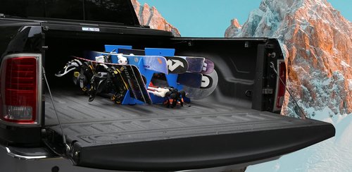 TRAPSKI All Mountain Ski and Snowboard Mobile Rack | Marine Grade HDPE Plastic | UV Protected | Premium Strap Included | 3 Year Warranty | Made in The USA | Veteran Owned Business… (Black, Six Pack)