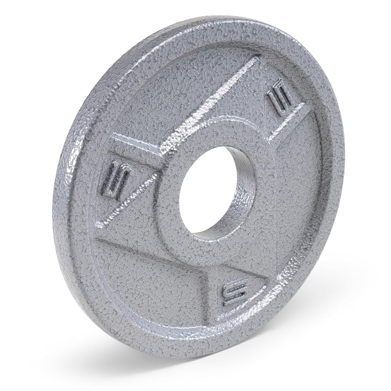 Marcy 5 lb Cast Iron Olympic Weight Plate – 2" Center Hole, 1 Plate