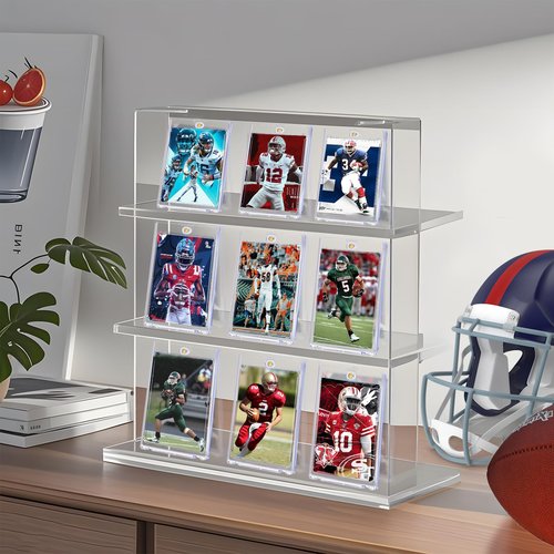 8ct Magnetic Card Holders for Trading Cards, 35pt Hard Cards Sleeves Case, One Touch Card Holder Fit for MTG Cards, Sports Cards, Baseball Cards, Game Cards, Toploaders, Standard Cards Display