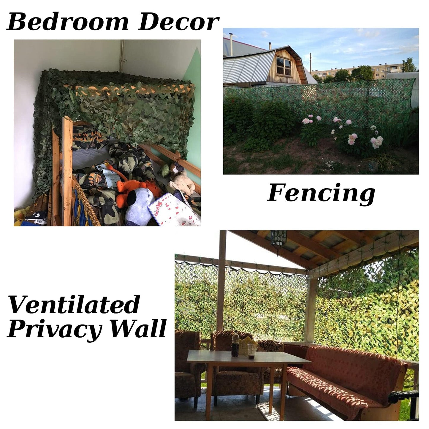 Yeacool Camo Netting Mesh Camouflage Netting Military Surplus Hunting Blind Net for Military Theme Party Decorations Backdrop Sunshade Car Cover Camping Shooting (Woodland Camo, 20ftx20ft, 6m*6m)