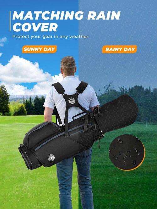Sturdum 7 Way Golf Stand Bag, Lightweight Golf Bags for Men Women with Full-Length Dividers, Ergonomic Design, Weather-Resistant, Multi Pockets