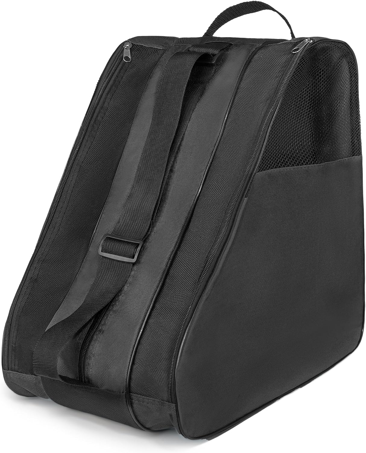 Ice Skate Bag, Large Capacity Roller Skate Bag for Both Kids and Adults, Breathable Figure Skating Bag with Adjustable Shoulder Strap Fit for Roller, Ice, Inline Skates