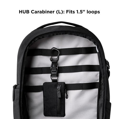 ALPAKA HUB Carabiner(L): Quick Release Keychain with Magnetic Belt Clip - EDC Carabiner for Keys - Tactical Gear & Backpack Accessories - Attach to ALPAKA Sling Bag, Belt Loops, and More