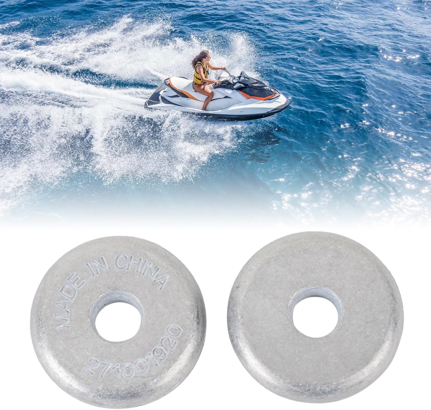 271001920 Anode for Wake Fish Outboards Motorboats Zincs Block