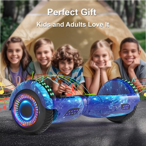 6.5" Adult Scooter, LED Lights & APP & Music Speaker, Long Battery Life, Gifts for Kids & Adults & Girls & Boys, for All Ages