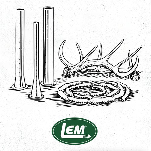 LEM Products Natural Hog Casings, 32-35mm, Edible Sausage Casings, Stuffs Approximately 30 Pounds, Great for Sausage Links, Franks, Metts, and More, 6.1 Ounce Package