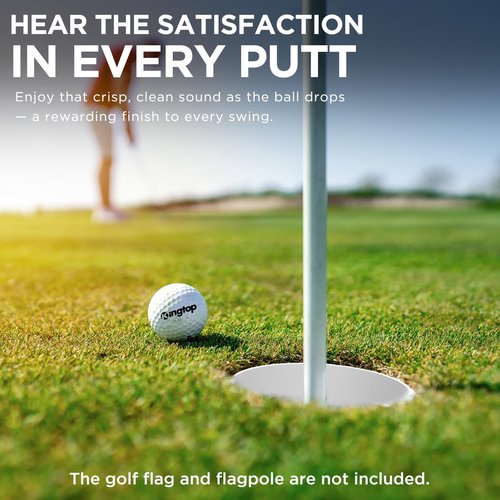 KINGTOP Golf Hole Cups for Practice Putting Green, Putting Cup, Outdoor | Indoor, Fit USGA | PGA Regulations, Ivory White, 4" Depth, 2-Pack