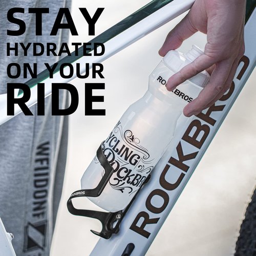 ROCKBROS Bike Water Bottle Holder Alloy Aluminum Bicycle Water Bottle Cage Brackets Bike Cup Holder for Road Mountain Bikes Black