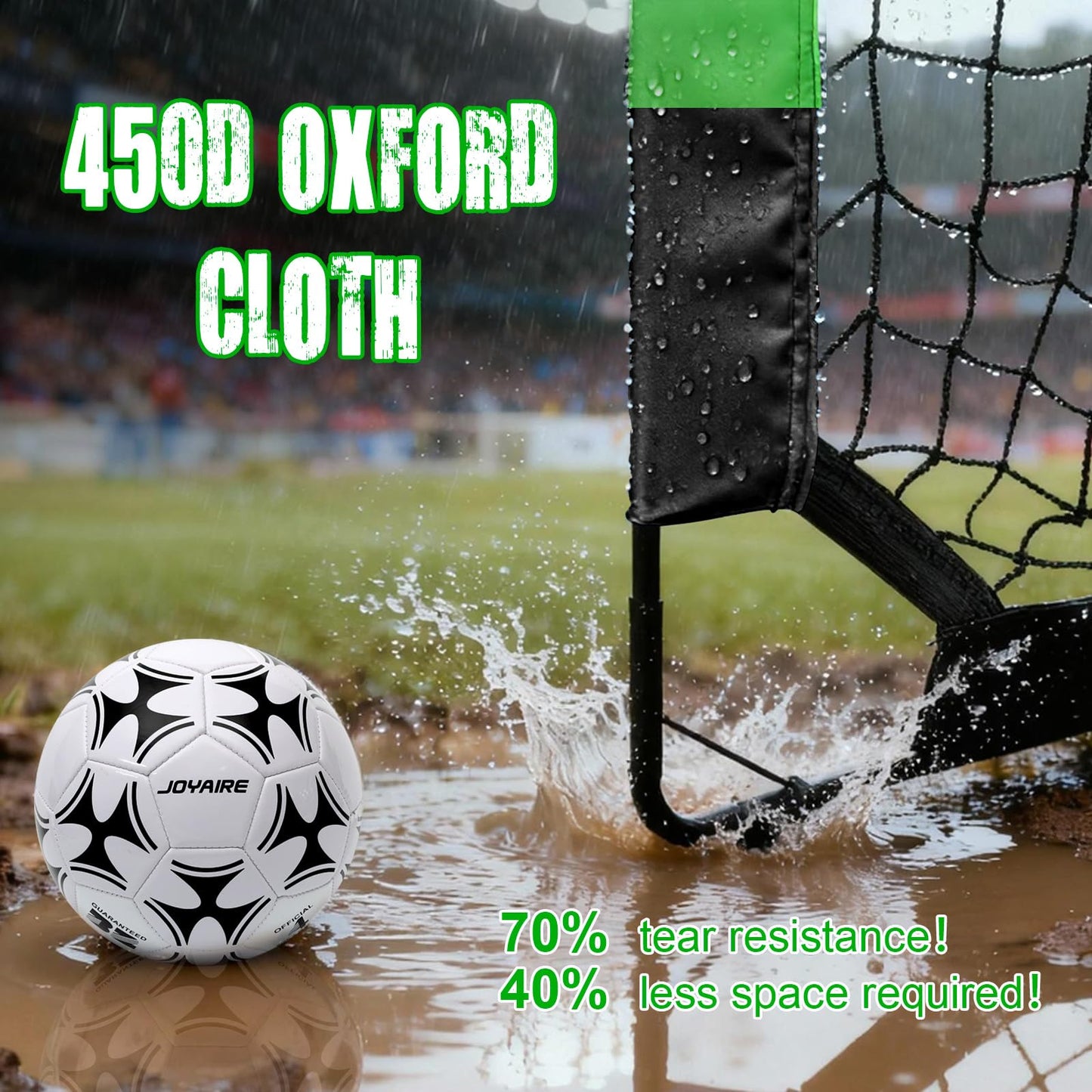 Soccer Goals for Backyard Set, Portable Kids Toddler Soccer Net 2 of 4' x 3', Pop Up Soccer Goal Soccer Training Equipment with Size 4 Soccer Ball, Carry Bag, Youth, Games, Sport, Outdoor Play