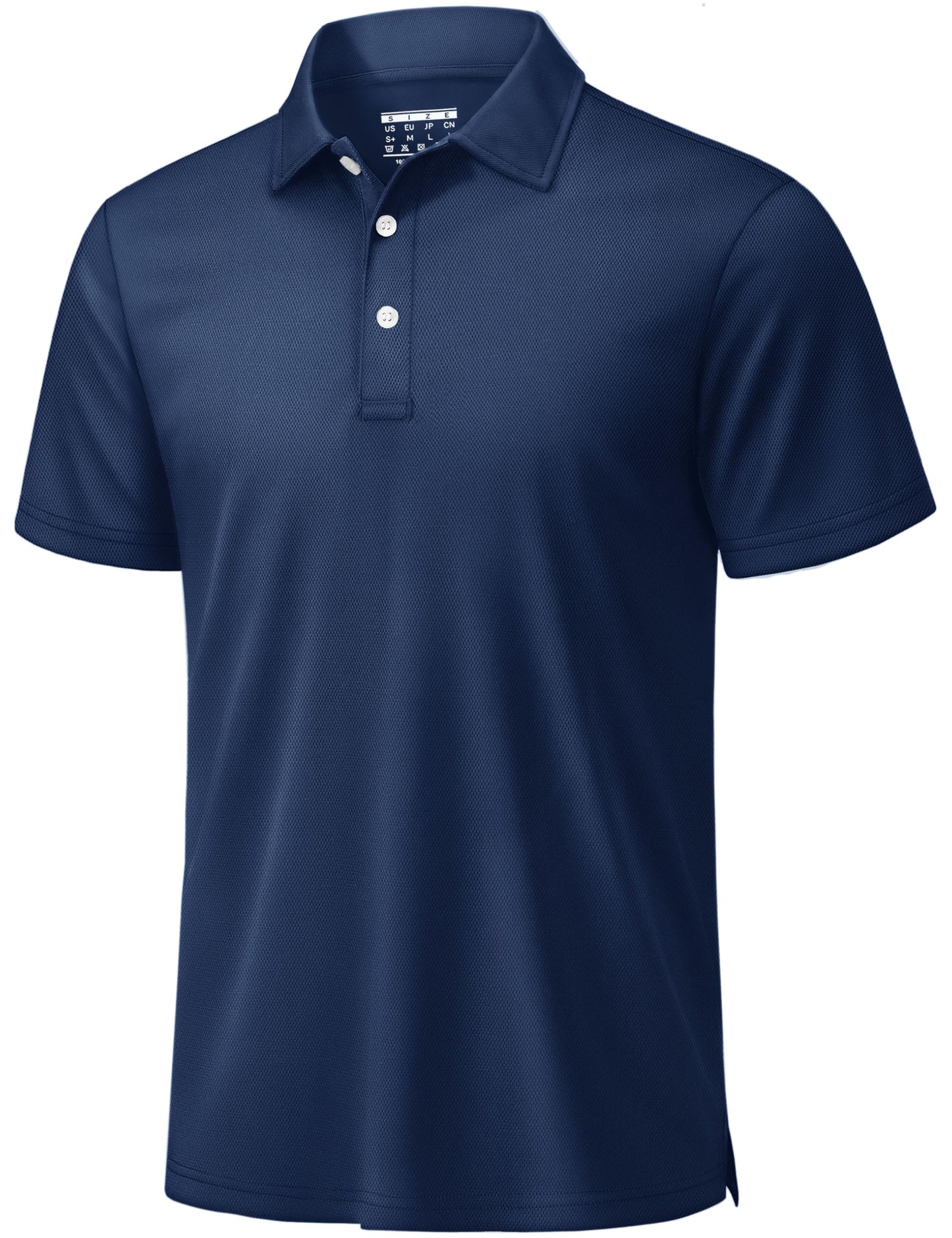 TACVASEN Mens Golf Shirt Dry Fit Mens Polo Shirts Short Sleeve Performance Golf Polos for Men with Collar Work Shirts Navy, S