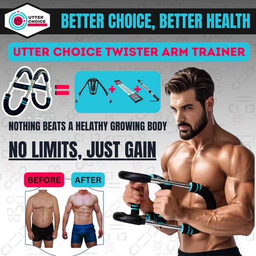 Gorilla Bar Twister Arm & Chest Trainer for Men – Adjustable 60-100lb Chest Strengthen Device, Portable Arm & Chest Muscle Strength Trainer,