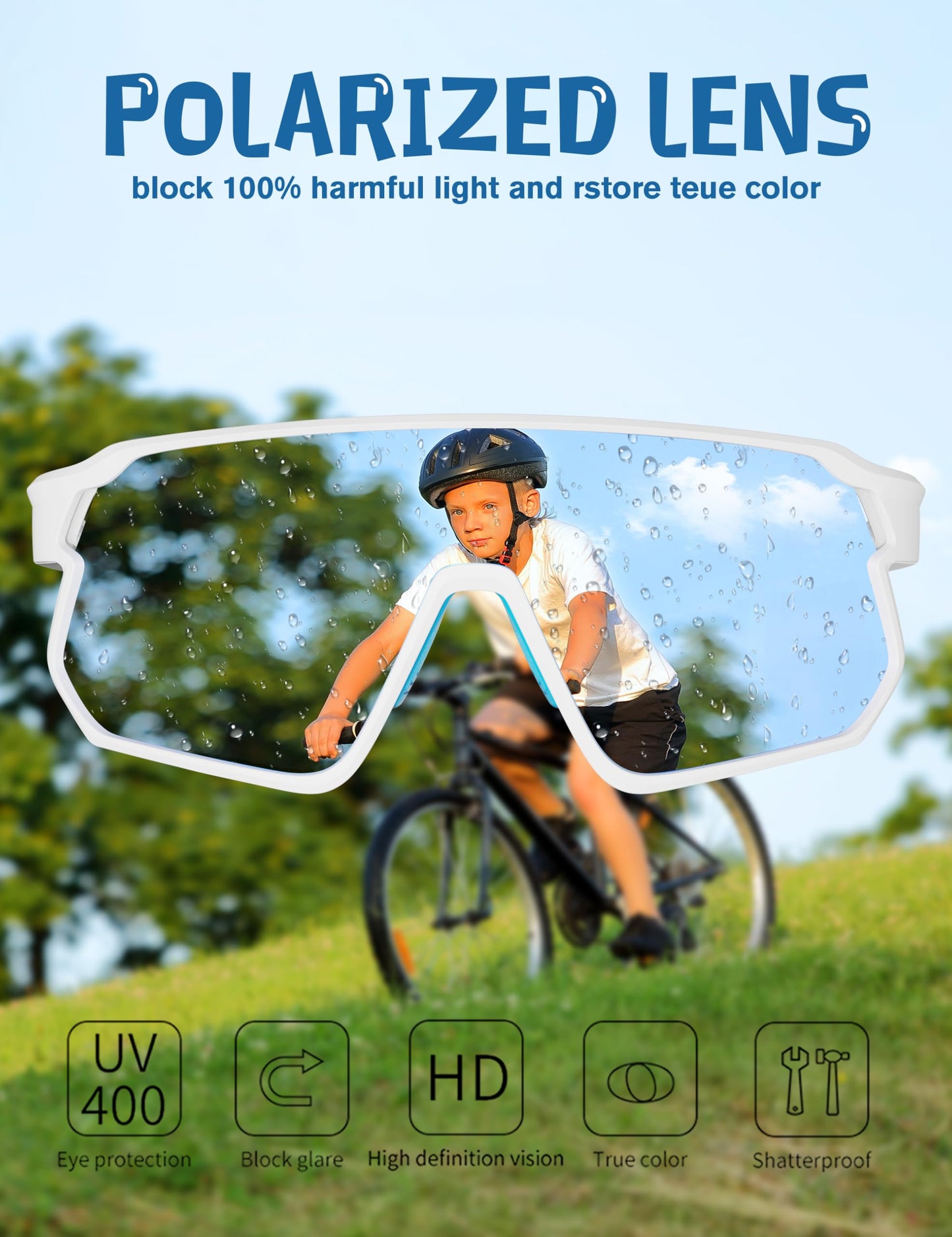 BIRCEN Polarized Baseball Sunglasses for Sports: TR90 Lightweight Running Sunglasses Cycling Glasses for Outdoor
