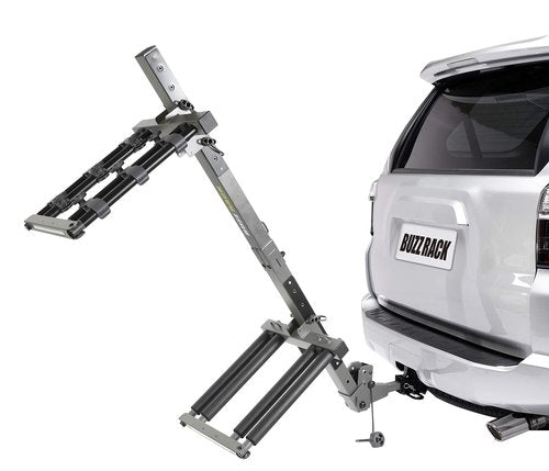 BUZZRACK BUZZSKI - Hitch Mounted Ski & Snowboard Rack | Fits 2" or 1.25" Receivers | Tilting Away