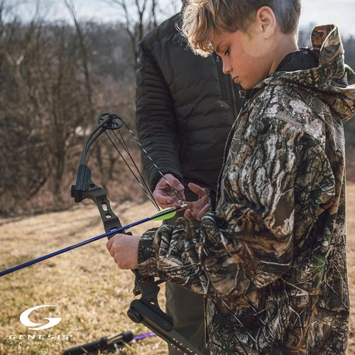 Genesis Original Lightweight Archery Compound Bow and Arrow Set, Draw Hand - Right, Carbon