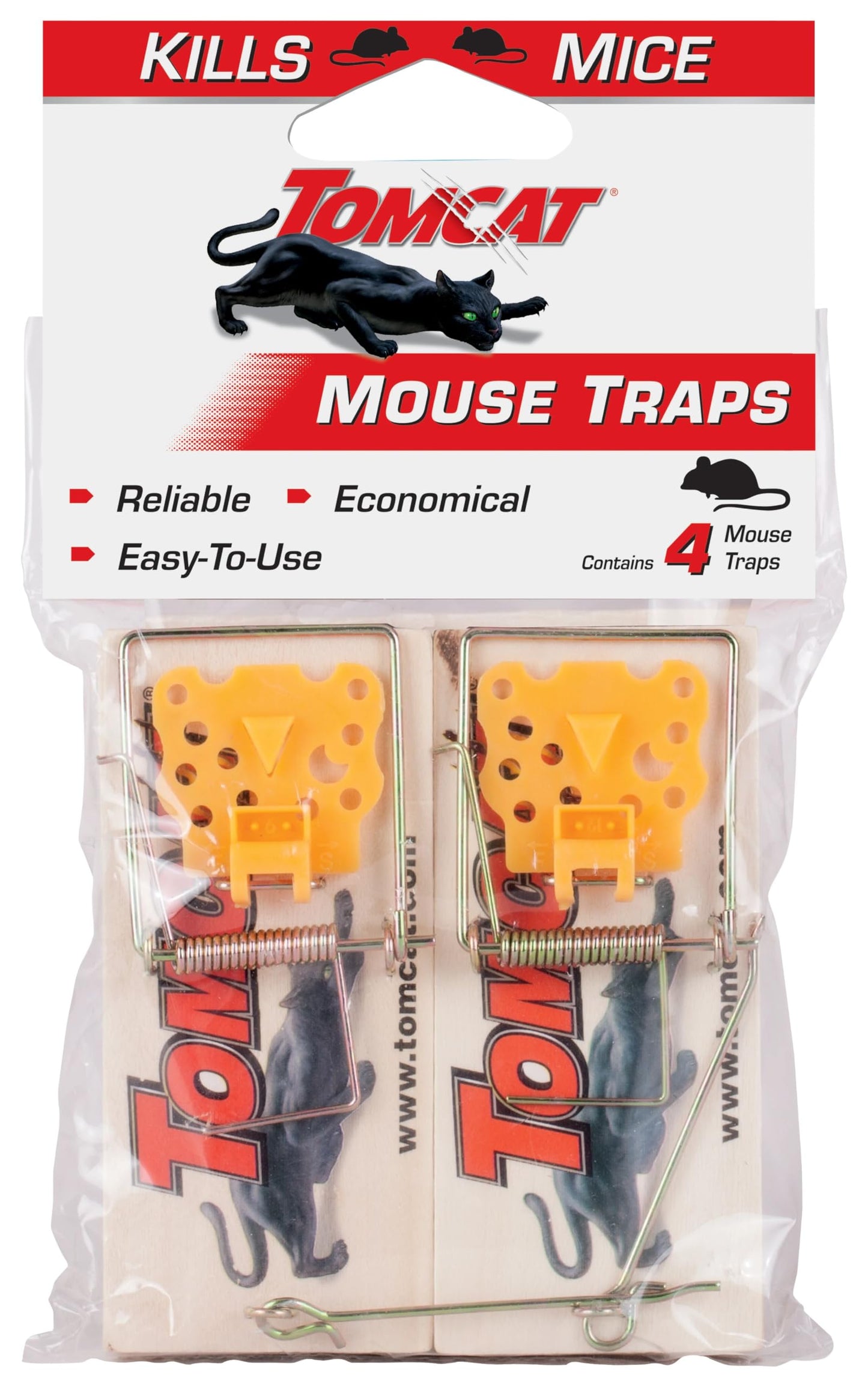 Tomcat Mouse Traps (Wooden), 4 Count Pack of 12