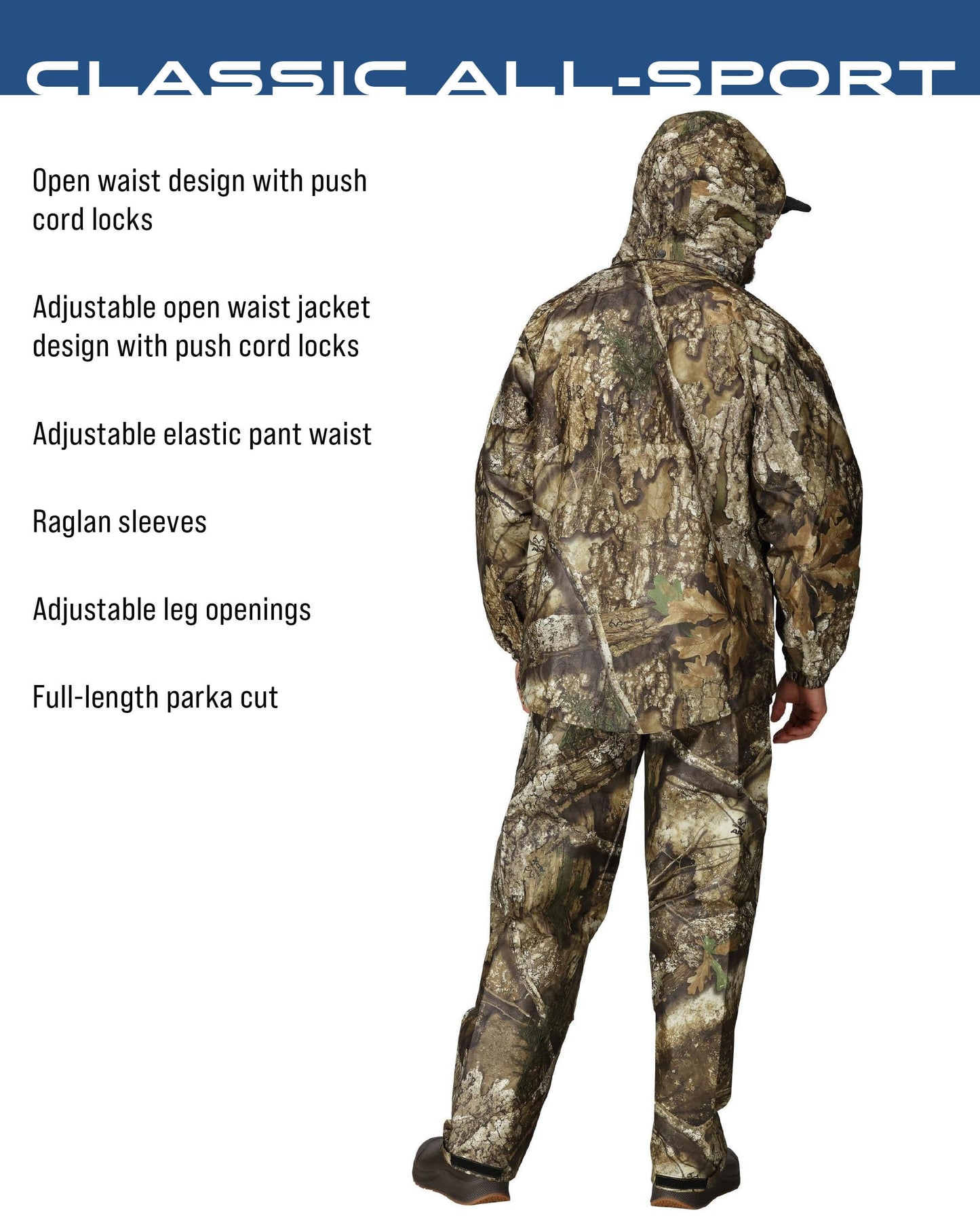 FROGG TOGGS Men's Standard Classic All-Sport 3-Layer Waterproof Breathable Rain Suit, Realtree APX, XX-Large