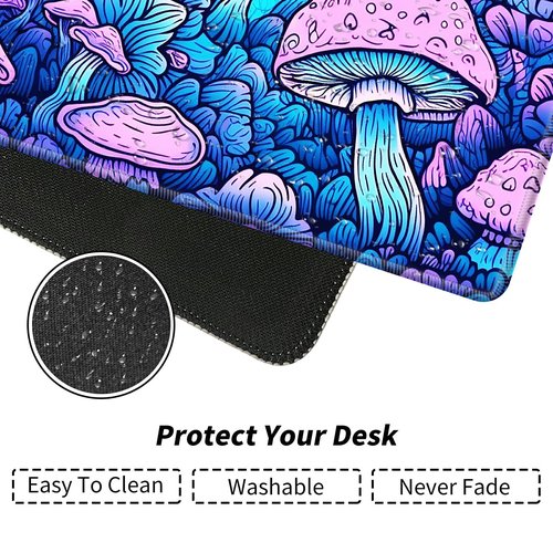 Fascinating Mushroom for MTG & TCG Playmat Mouse Pad,BFDHGQZC 24" x 14" Game Mat for MTG/RPG/CCG Trading Card Game Playmats Table Mat Perfect for Card Games Video Games Computer Office
